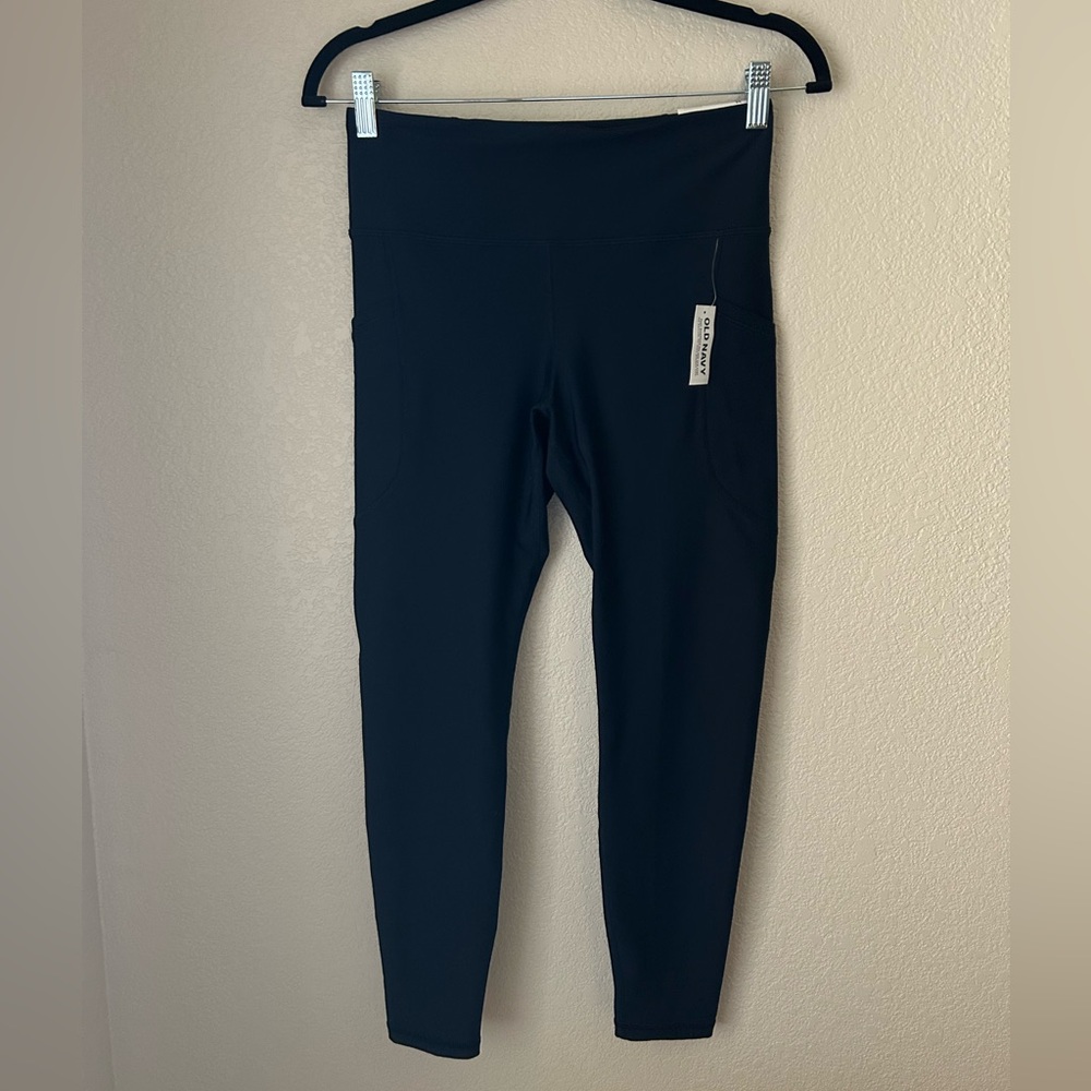 Old Navy Active Navy Blue Powersoft High-Rise Leggings with pockets NWT